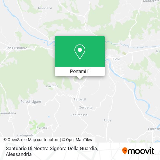 Mappa Santuario Di Nostra Signora Della Guardia