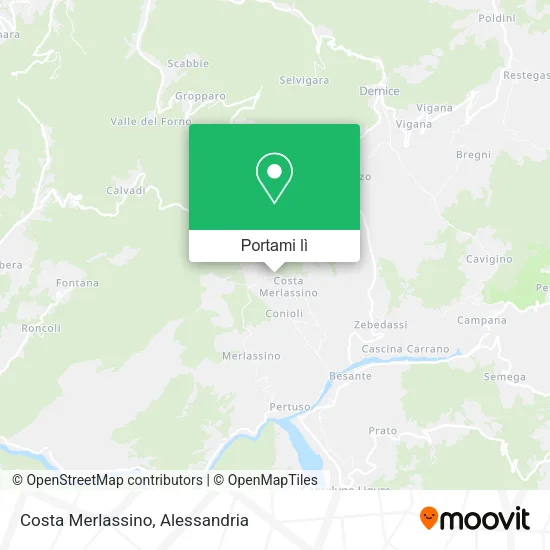 Mappa Costa Merlassino