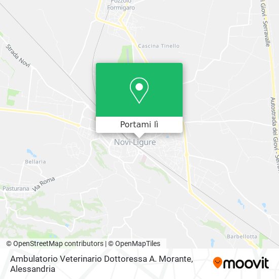 Mappa Ambulatorio Veterinario Dottoressa A. Morante