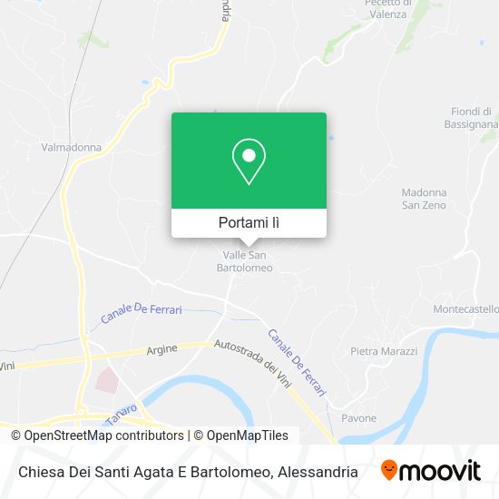 Mappa Chiesa Dei Santi Agata E Bartolomeo