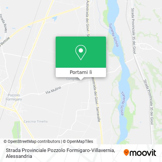 Mappa Strada Provinciale Pozzolo Formigaro-Villavernia