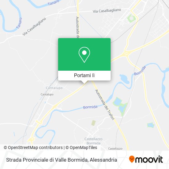 Mappa Strada Provinciale di Valle Bormida