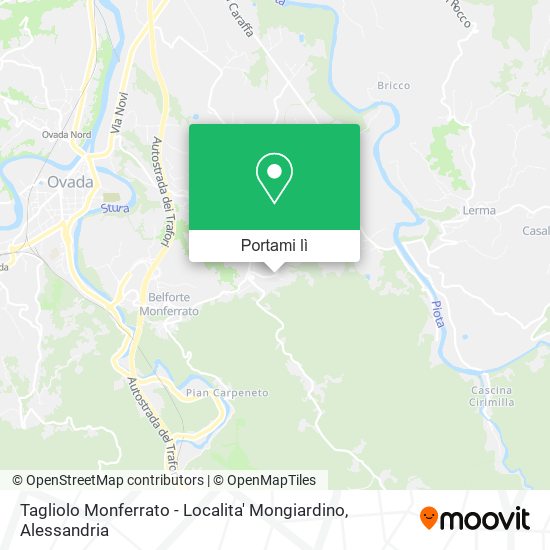 Mappa Tagliolo Monferrato - Localita' Mongiardino