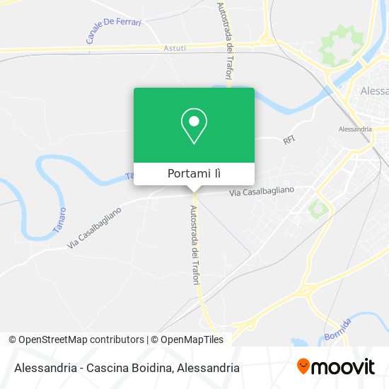 Mappa Alessandria - Cascina Boidina