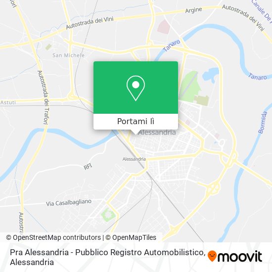 Mappa Pra Alessandria - Pubblico Registro Automobilistico