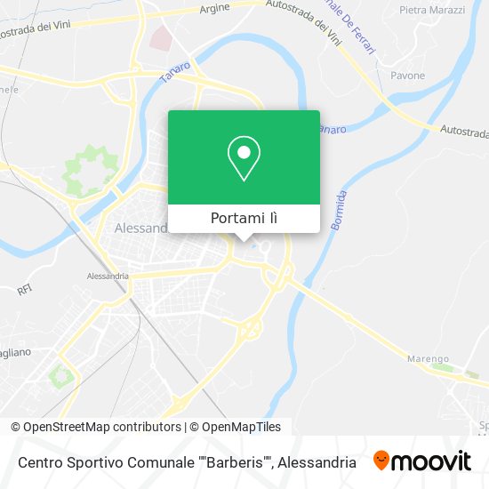 Mappa Centro Sportivo Comunale ""Barberis""
