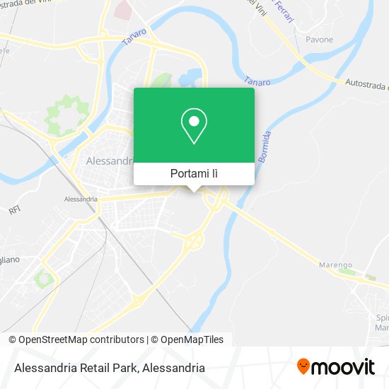 Mappa Alessandria Retail Park