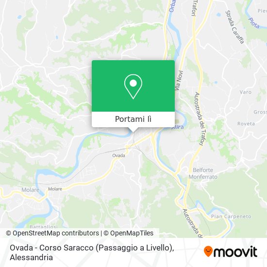 Mappa Ovada - Corso Saracco (Passaggio a Livello)