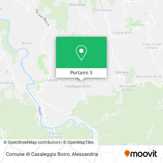 Mappa Comune di Casaleggio Boiro