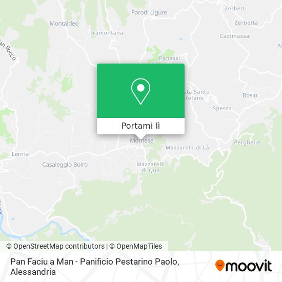 Mappa Pan Faciu a Man - Panificio Pestarino Paolo