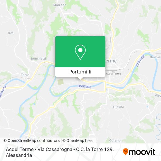 Mappa Acqui Terme - Via Cassarogna - C.C. la Torre 129