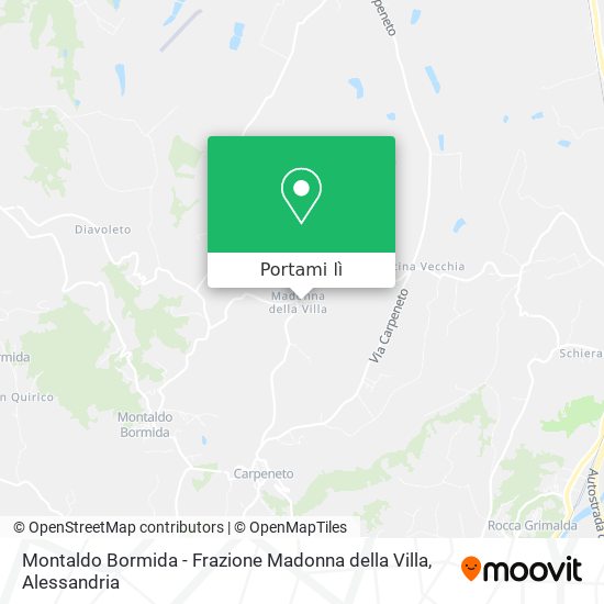 Mappa Montaldo Bormida - Frazione Madonna della Villa