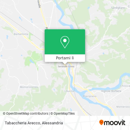 Mappa Tabaccheria Arecco