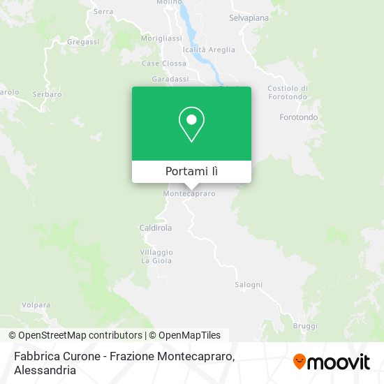 Mappa Fabbrica Curone - Frazione Montecapraro