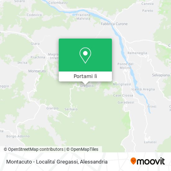 Mappa Montacuto - Localita' Gregassi