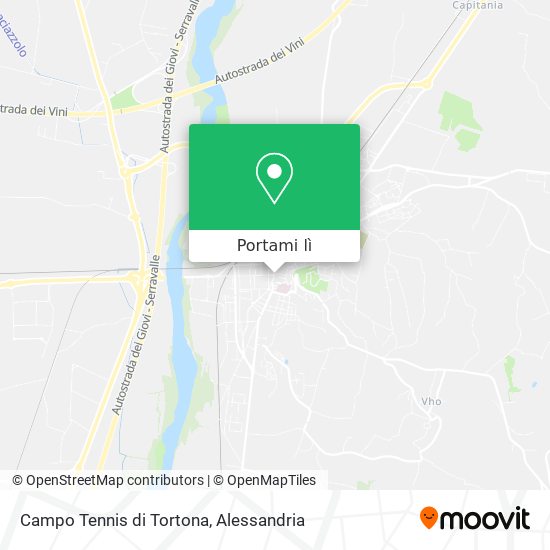 Mappa Campo Tennis di Tortona