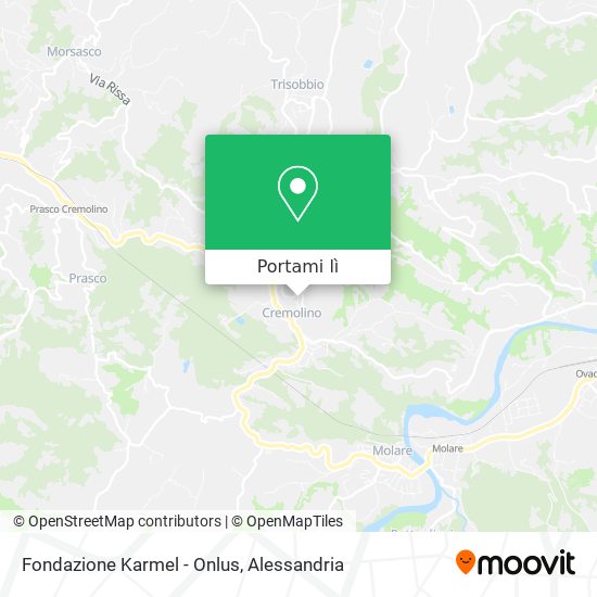 Mappa Fondazione Karmel - Onlus