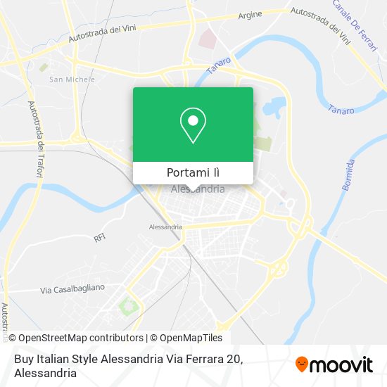 Mappa Buy Italian Style Alessandria Via Ferrara 20