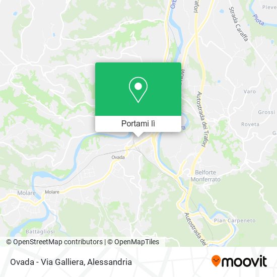 Mappa Ovada - Via Galliera