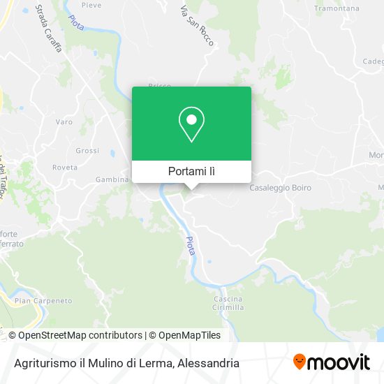Mappa Agriturismo il Mulino di Lerma