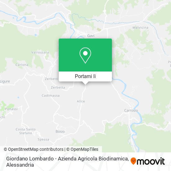 Mappa Giordano Lombardo - Azienda Agricola Biodinamica