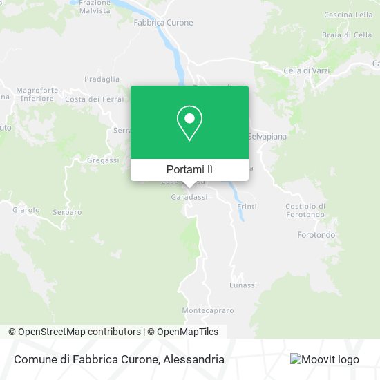 Mappa Comune di Fabbrica Curone