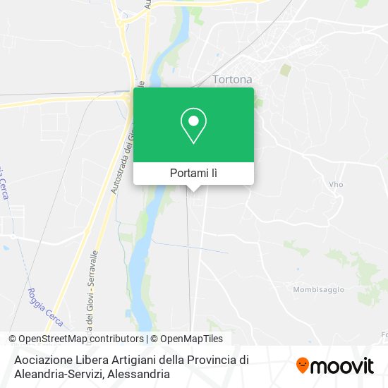 Mappa Aociazione Libera Artigiani della Provincia di Aleandria-Servizi