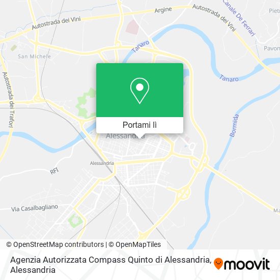 Mappa Agenzia Autorizzata Compass Quinto di Alessandria