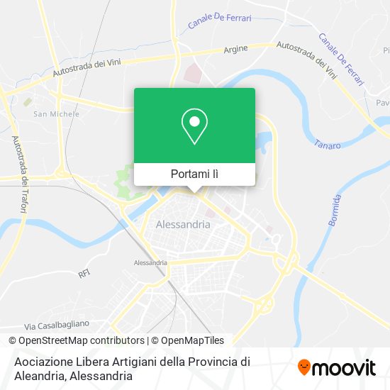 Mappa Aociazione Libera Artigiani della Provincia di Aleandria