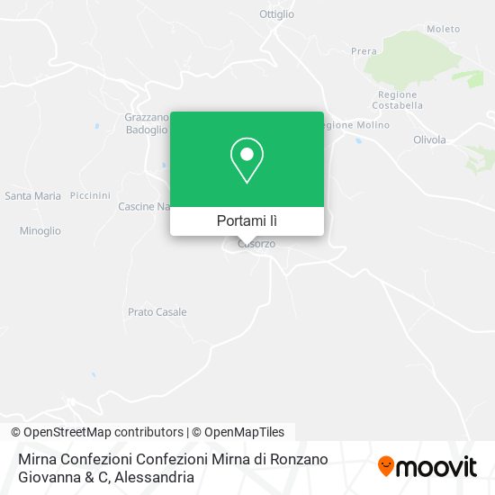 Mappa Mirna Confezioni Confezioni Mirna di Ronzano Giovanna & C