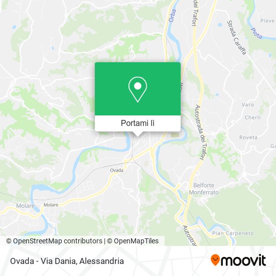 Mappa Ovada - Via Dania