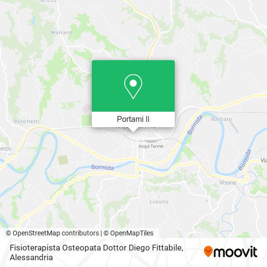 Mappa Fisioterapista Osteopata Dottor Diego Fittabile