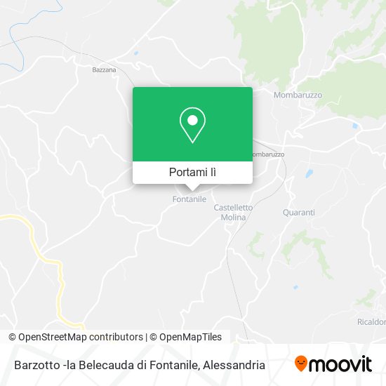 Mappa Barzotto -la Belecauda di Fontanile