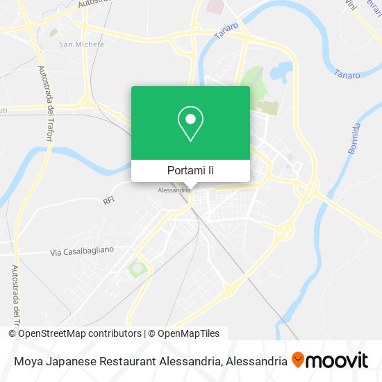 Mappa Moya Japanese Restaurant Alessandria