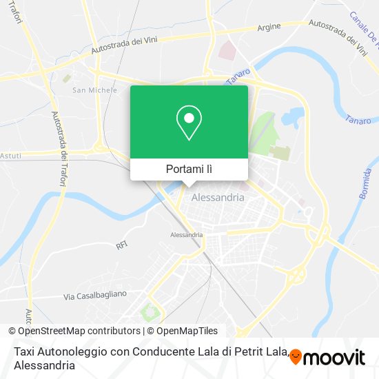 Mappa Taxi Autonoleggio con Conducente Lala di Petrit Lala