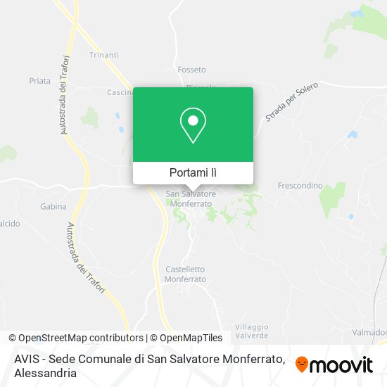 Mappa AVIS - Sede Comunale di San Salvatore Monferrato