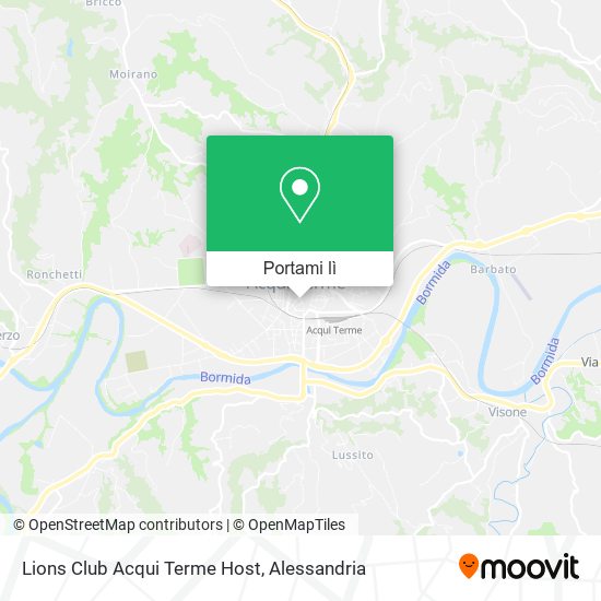 Mappa Lions Club Acqui Terme Host