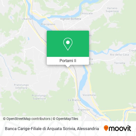 Mappa Banca Carige-Filiale di Arquata Scrivia