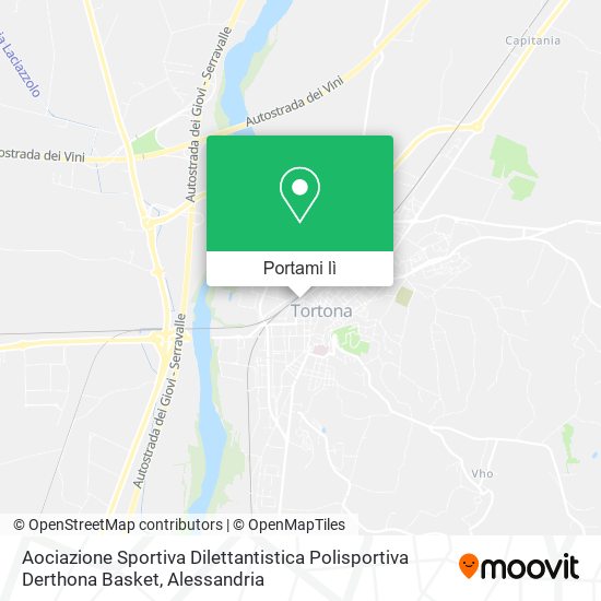 Mappa Aociazione Sportiva Dilettantistica Polisportiva Derthona Basket