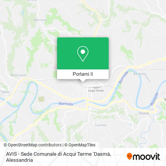 Mappa AVIS - Sede Comunale di Acqui Terme 'Dasmà