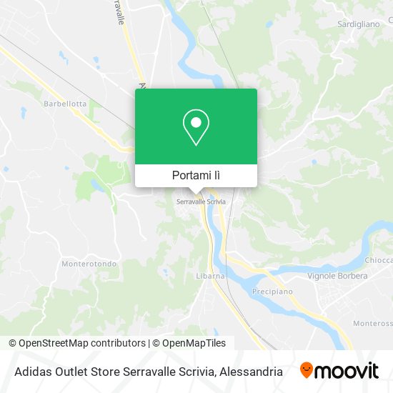 Mappa Adidas Outlet Store Serravalle Scrivia