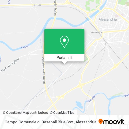 Mappa Campo Comunale di Baseball Blue Sox.