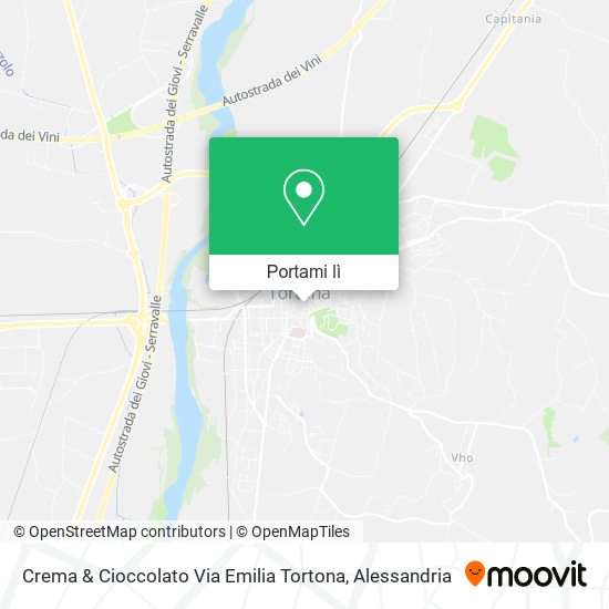 Mappa Crema & Cioccolato Via Emilia Tortona