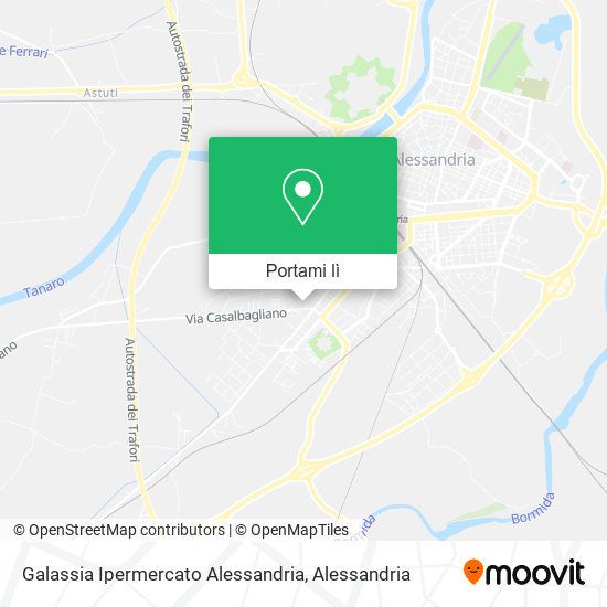 Mappa Galassia Ipermercato Alessandria