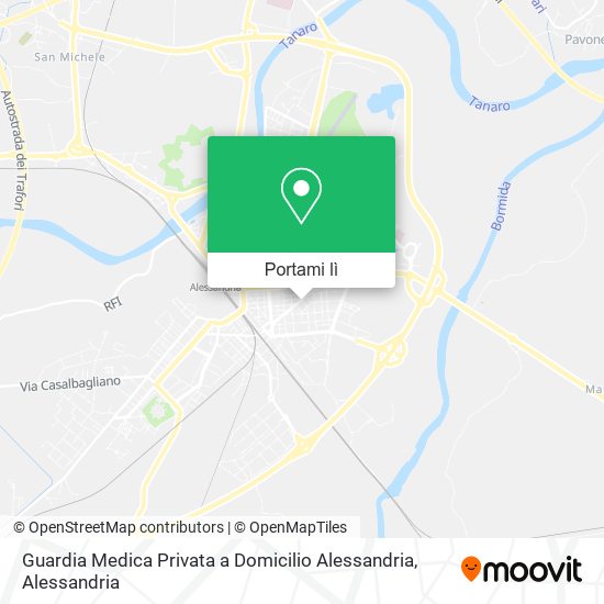 Mappa Guardia Medica Privata a Domicilio Alessandria