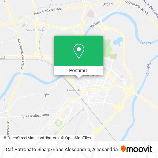 Mappa Caf Patronato Sinalp / Epac Alessandria