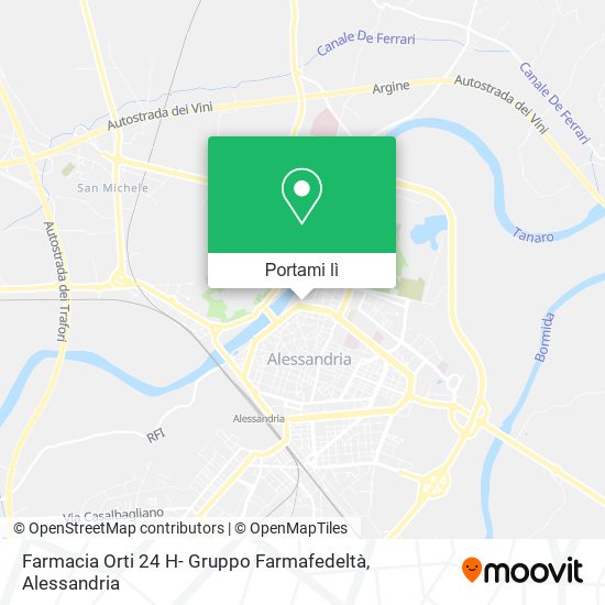 Mappa Farmacia Orti 24 H- Gruppo Farmafedeltà
