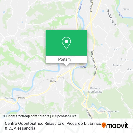 Mappa Centro Odontoiatrico Rinascita di Piccardo Dr. Enrico & C.