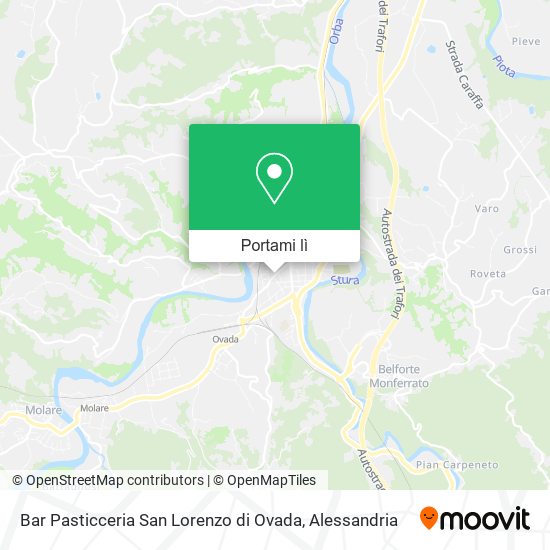 Mappa Bar Pasticceria San Lorenzo di Ovada