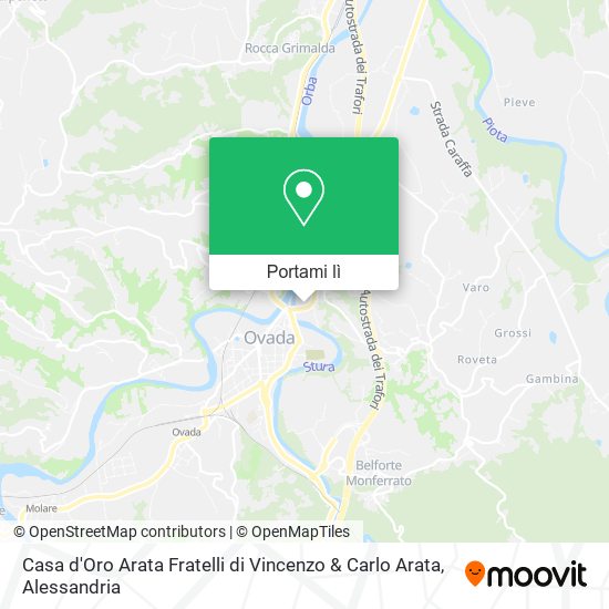 Mappa Casa d'Oro Arata Fratelli di Vincenzo & Carlo Arata